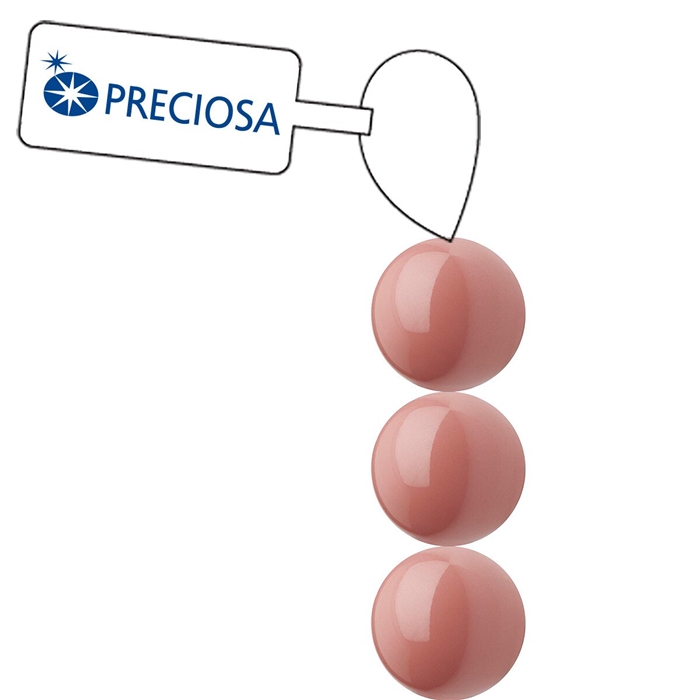 Preciosa Maxima 4mm Pearl - Salmon Rose - 31 Pearls per Strand