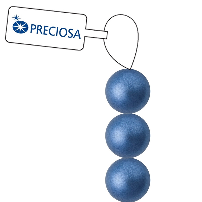 Preciosa Maxima 6mm Pearl - Blue - 21 Pearls per Strand