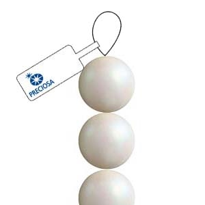 Preciosa Maxima 6mm Pearl - Pearlescent Cream - 21 Pearls per Strand