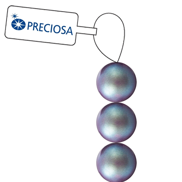Preciosa Maxima 6mm Pearl - Pearlescent Violet - 21 Pearls per Strand