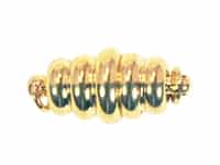 Gold Plated Brass Magnetic Swirl Oval Clasp 13x8mm