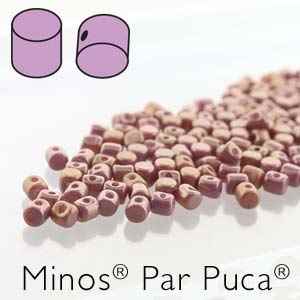 MinosÂ® par PucaÂ® : MNS253-03000-14496 - Opaque Violet/Gold Luster Mix - 4 Grams - Approx 90-95 Beads