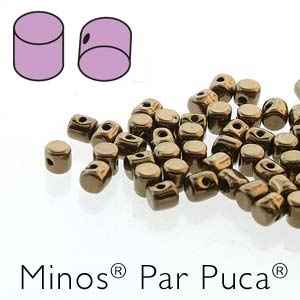 Minos par Puca : MNS253-23980-14485 - Dark Gold Bronze - 4 Grams - Approx 95-100 Beads