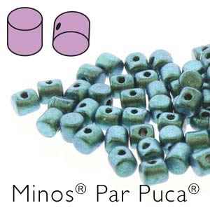 Minos par Puca : MNS253-23980-94104 - Matte Metallic Green Turquoise - 4 Grams - Approx 95-100 Beads