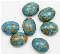 MT20X15 - 20x15mm Mosaic Blue Turquoise Oval, 1 Piece