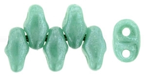 MiniDuo-L6313 - MiniDuo 2/4mm : Luster - Opaque Turquoise - 25 Count