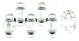 [ OR ] MiniDuo-SL0003 - MiniDuo 2/4mm : Silver Lined - Crystal - 25 Count