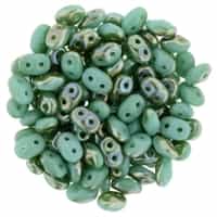 MiniDuo-Z6313 - MiniDuo 2x4mm : Turquoise Green Celsian - 25 Count