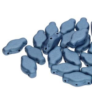 NAV61223980-79031 - Navette Beads 6x12mm Jet Blue Suede - 25 Count