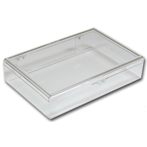 Organizer Clear Plastic Box for Flip Top Tubes - 6 x 4 x 1 1/4 Inches