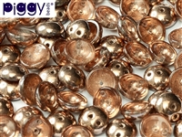 PB-00030-27101 - Czech Piggy Beads 4x8mm - Crystal Capri Gold - 25 Beads