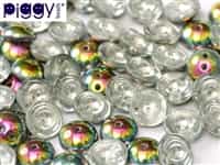 PB-00030-28101 - Czech Piggy Beads 4x8mm - Crystal Vitrail - 25 Beads