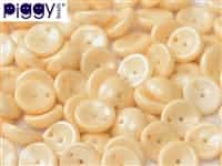 PB-03000-14413 - Czech Piggy Beads 4x8mm - Chalk White Champagne Luster - 25 Beads