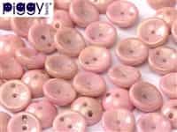 PB-03000-14494 - Czech Piggy Beads 4x8mm - Chalk White Lila Luster - 25 Beads