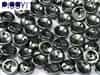 PB-23980-14400 - Czech Piggy Beads 4x8mm - Jet Hematite - 25 Beads