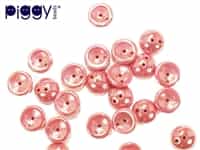 PB-73020-14400 - Czech Piggy Beads 4x8mm - Opaque Pink Hematite - 25 Beads