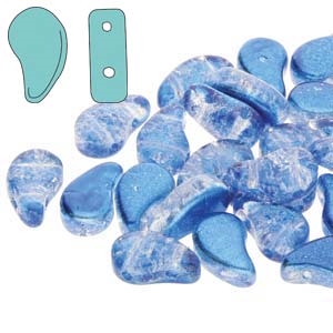 [ 2-2-B-1 ] PD8500030-24703 - PaisleyDuo 8x5mm - Slushy Blue Raspberry - 25 Count