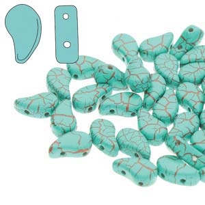 PD8502010-24614 - PaisleyDuo 8x5mm - Ionic Turquoise Gree/Brown - 25 Count