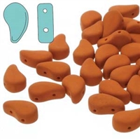 [ 2-2-B-1 ] PD8502010-29525 - PaisleyDuo 8x5mm - Matte Velvet Carrot - 25 Count