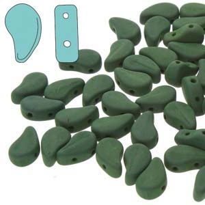 PD8502010-29542 - Matte Velvet Forest Green - PaisleyDuo 8x5mm - 25 Count