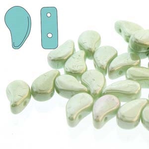 PD8503000-14457 - PaisleyDuo 8x5mm - Chalk Light Green Luster - 25 Count