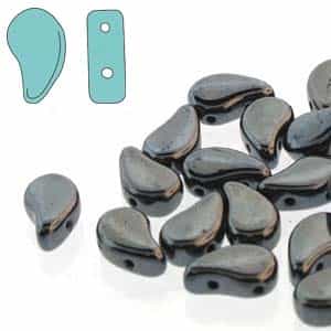 PD8523980-14400 - PaisleyDuo 8x5mm - Jet Hematite - 25 Count