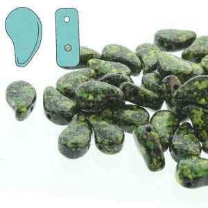 PD8523980-24405 - PaisleyDuo 8x5mm - Jet Green Confetti - 25 Count