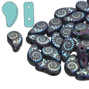 [ 6-1-F-3 ] PD8523980-28703SH - PaisleyDuo 8x5mm - Jet Laser Shell - 25 Count