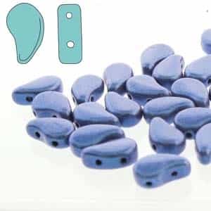 PD8523980-79031 - PaisleyDuo 8x5mm - Metallic Suede Blue - 25 Count