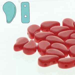 [ 2-2-B-3 ] PD8593200 - PaisleyDuo 8x5mm - Red - 25 Count