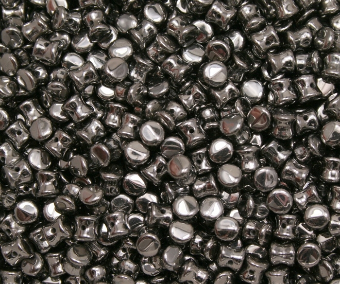 Preciosa Pellet Beads 4x6mm - PE00030-27400 - Crystal Full Chrome - 25 Beads