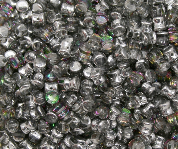 Preciosa Pellet Beads 4x6mm - PE00030-29436 - Crystal Vitrail Green - 25 Beads