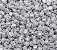 Preciosa Pellet Beads 4x6mm - PE01700 Aluminum Silver - 25 Beads