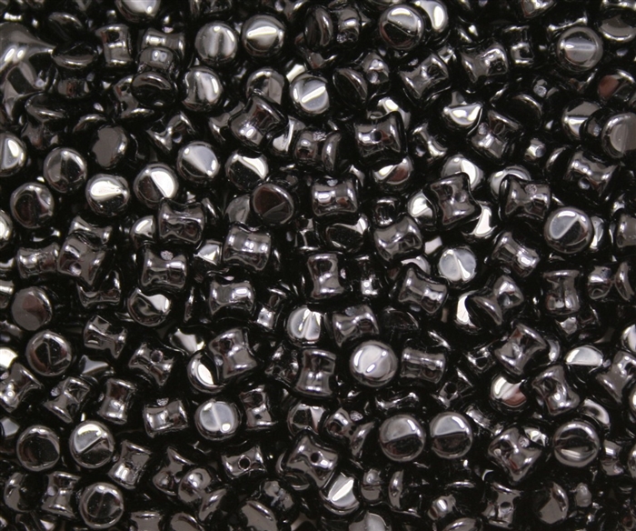 Preciosa Pellet Beads 4x6mm - PE23980 - Jet - 25 Beads