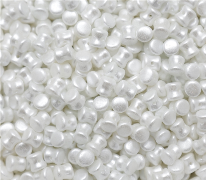 Preciosa Pellet Beads 4x6mm - PE25001 Pastel White - 25 Beads