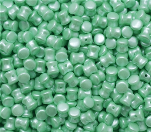 Preciosa Pellet Beads 4x6mm - PE25025 Pastel Light Green - 25 Beads