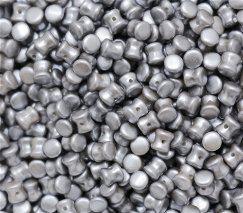Preciosa Pellet Beads 4x6mm - PE25028 Pastel Light Grey - 25 Beads