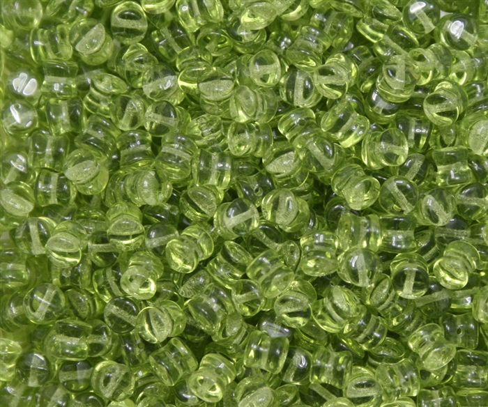 Preciosa Pellet Beads 4x6mm - PE50220 - Olivine - 25 Beads