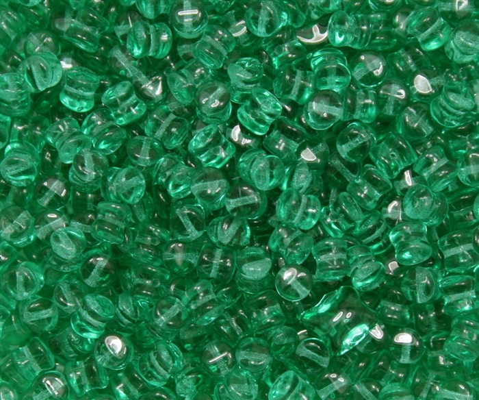 Preciosa Pellet Beads 4x6mm - PE50710 - Emerald - 25 Beads