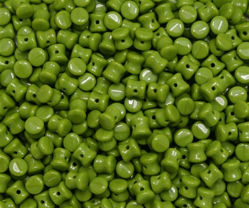 Preciosa Pellet Beads 4x6mm - PE53420 - Opaque Lime Green - 25 Beads