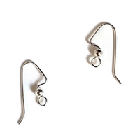 Silver Plated 22mm Ear Wire with 3mm Bead - 1 Pair