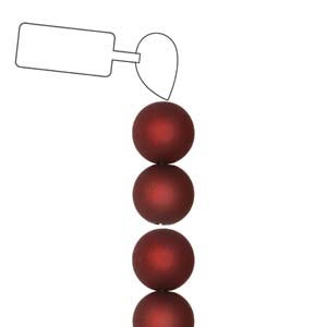 POL06RN-BU-ST - 6mm Round Polaris Beads - Burgundy - 25 Beads per Strand