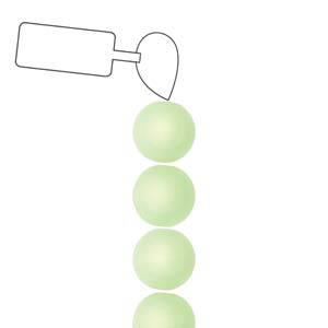 [ TWR ] POL06RN-CR-ST - 6mm Round Polaris Beads - Chrysolite - 25 Beads per Strand