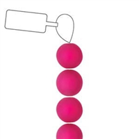 POL06RN-FU-ST - 6mm Round Polaris Beads - Fuchsia - 25 Beads per Strand