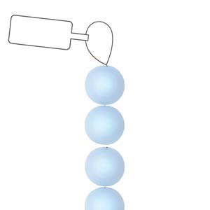 [ TWR ] POL06-LS-ST - 6mm Round Polaris Beads - Light Sapphire - 25 Beads per Strand