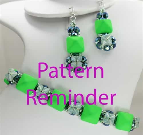 2016 Spring Fashion Color Green Flash Bracelet & Earrings Reminder