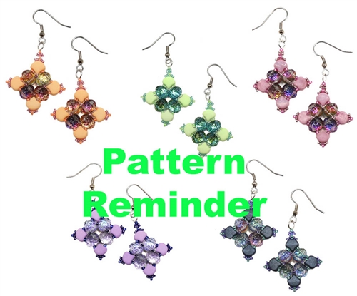 BeadSmith Exclusive Baroque Quartet Earrings Pattern Reminder