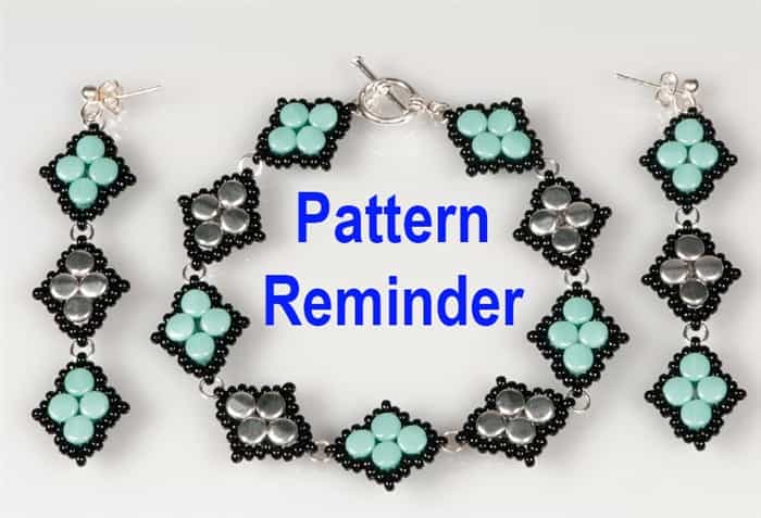 BeadSmith Exclusive Diamond Pellet Bracelet & Earrings Pattern Reminder