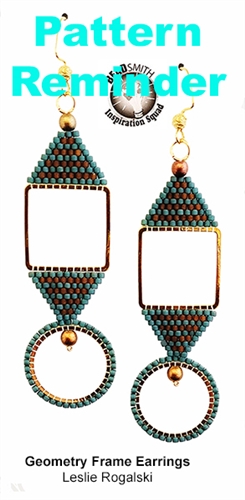 BeadSmith Exclusive Geometry Frame Earrings Pattern Reminder