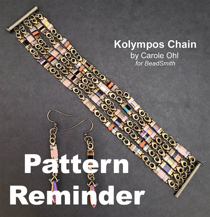 BeadSmith Exclusive Kolympos Chain Bracelet & Earrings Pattern Reminder
